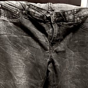 Hollywood Era ⭐️ Vintage Tie Dye Look Black Jeans Size 13 Junior Girl L Ladies M